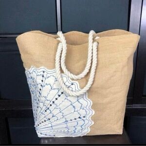 Large Totes Jute Cotton  Bag Beach  20” x 23” India